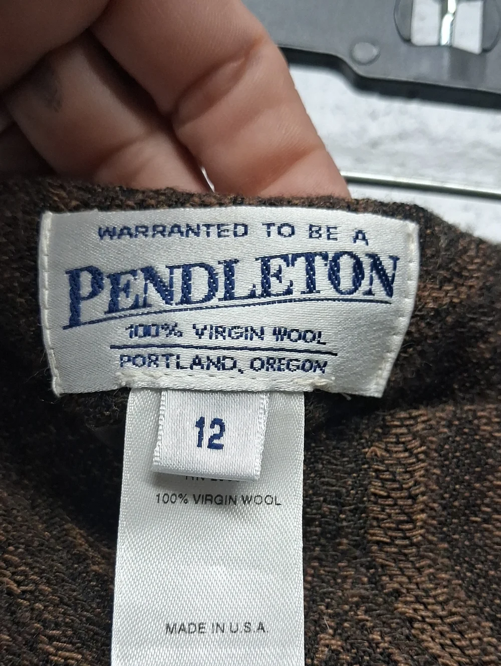 Womens Vintage Pendleton Brown Paisley Maxi Skirt